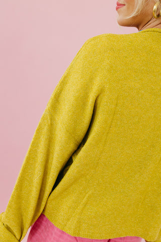 Piper Cardigan in Chartreuse - RESTOCK