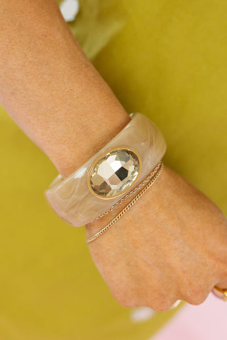 Gemma Cuff Bracelet in Caramel