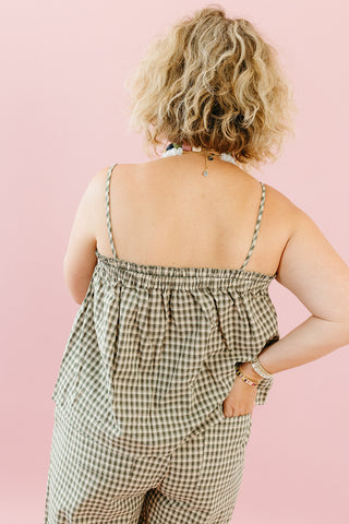 Manda Plaid Matching Pant Set
