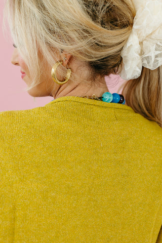 Piper Cardigan in Chartreuse - RESTOCK