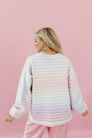 Bowen Open Front Cardigan in Pastel