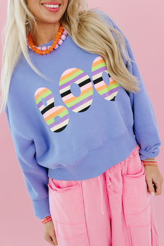Boo Stripe Sweatshirt
