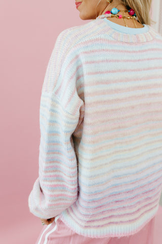 Bowen Open Front Cardigan in Pastel