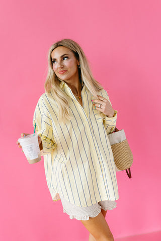 Blakee Plaid Ruffle Shorts in Camel