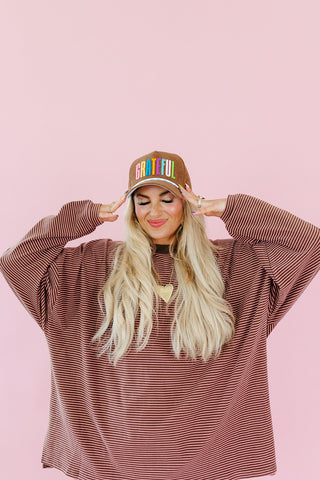 Grateful Corduroy Trucker Hat
