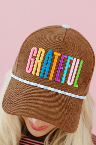 Grateful Corduroy Trucker Hat