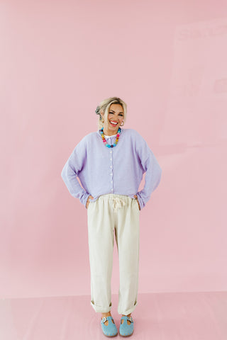 Piper Cardigan in Lavender - RESTOCK
