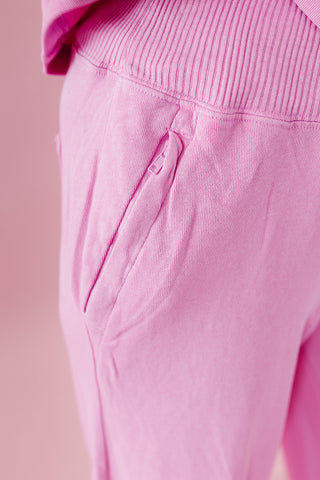 Lulu Knit Pant Set in Berry