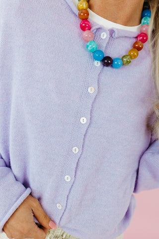 Piper Cardigan in Lavender - RESTOCK