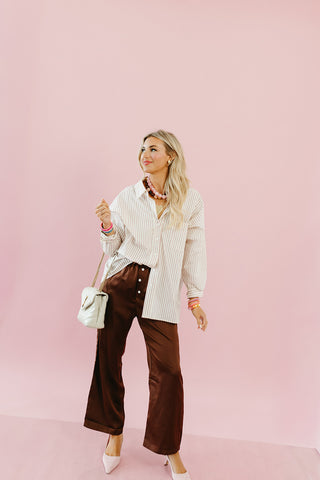 Wilks Stripe Oxford Shirt in Pink Stripe