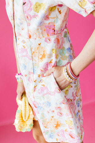 Jocelyn Denim Floral Mini Dress