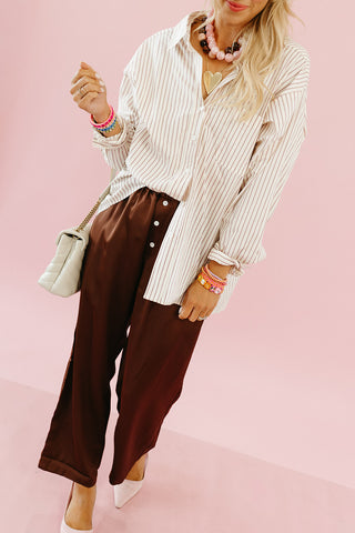 Wilks Stripe Oxford Shirt in Pink Stripe