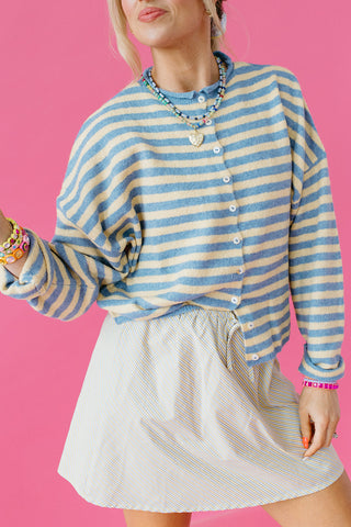 Roux Stripe Skirt in Yellow/Blue