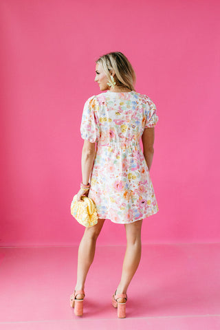 Jocelyn Denim Floral Mini Dress