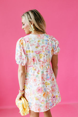 Jocelyn Denim Floral Mini Dress