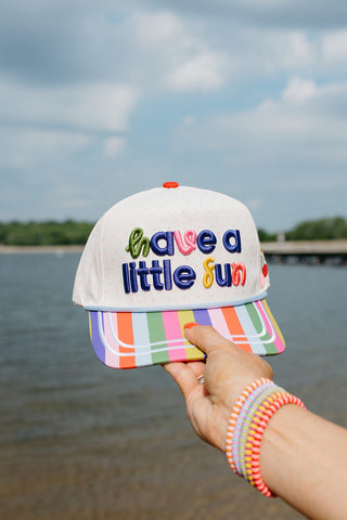 Have a Little Sun Stripe Trucker Hat