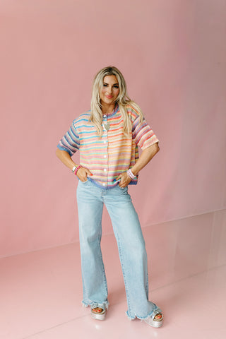 Kameron Light Wash Raw Hem Denim
