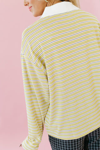 Leah Stripe Polo Top