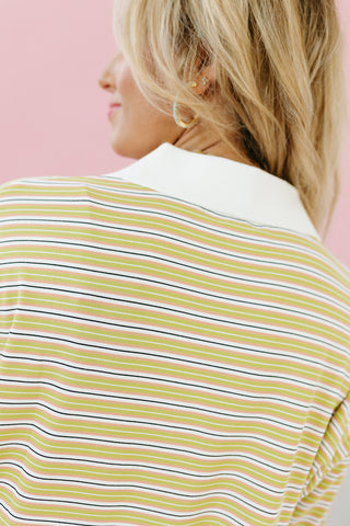 Leah Stripe Polo Top