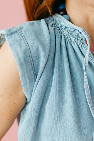 Nicki Denim Top