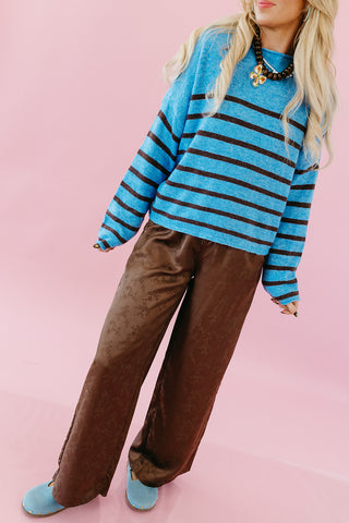 Piper Striped Pullover in Blue