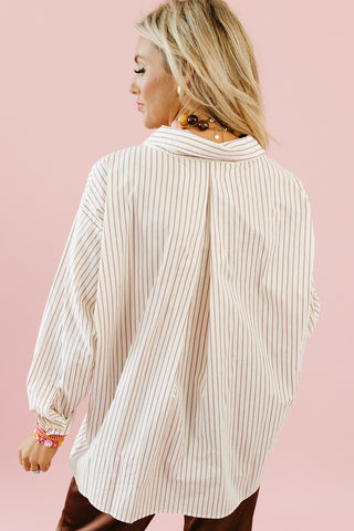 Wilks Stripe Oxford Shirt in Pink Stripe