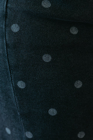 Oakland Polka Dot Denim in Charcoal