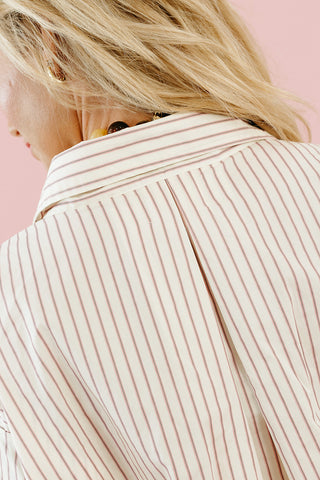 Wilks Stripe Oxford Shirt in Pink Stripe