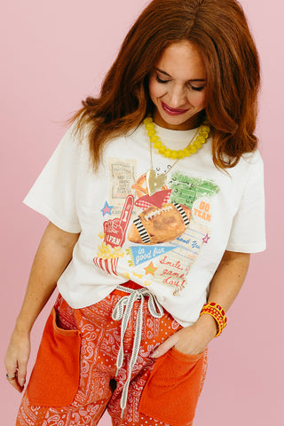 Football Collage Graphic Tee