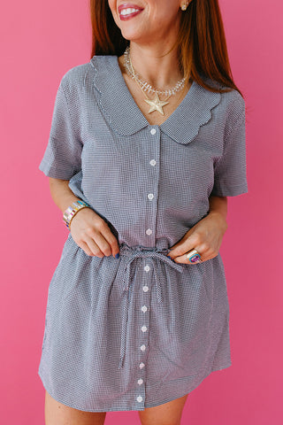 Maise Gingham Button Up Skort