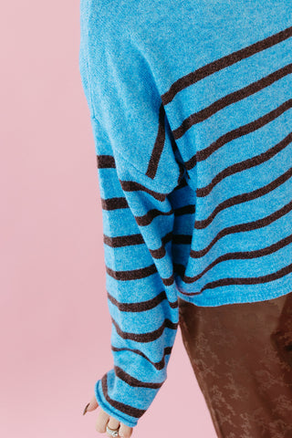 Piper Striped Pullover in Blue