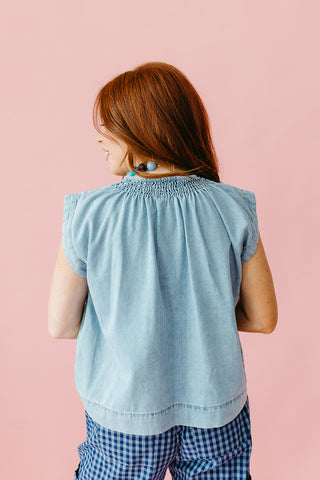 Nicki Denim Top