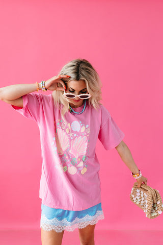Katrina Sea Shell Oversized Graphic Tee