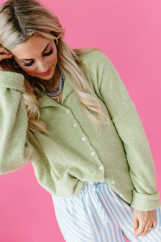 Piper Cardigan in Lemongrass - RESTOCK
