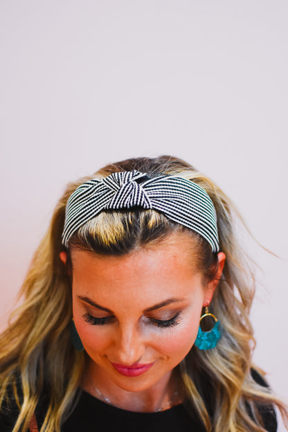 Black Stripe Headband - RESTOCK