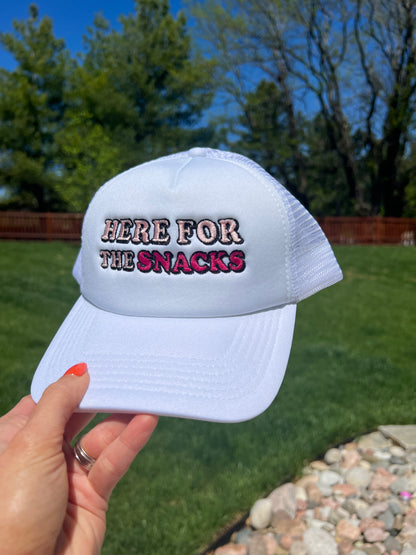 Here for the Snacks Trucker Hat