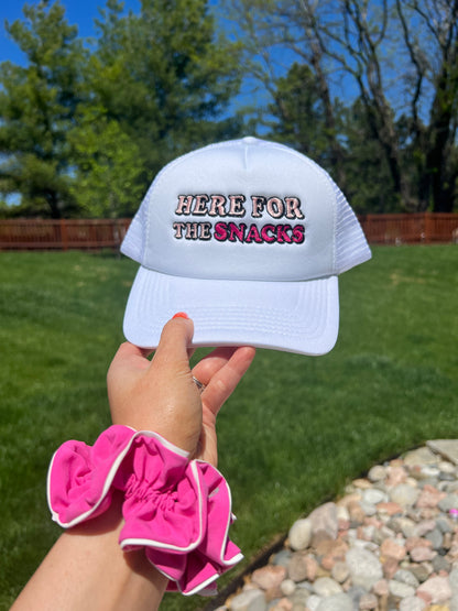 Here for the Snacks Trucker Hat