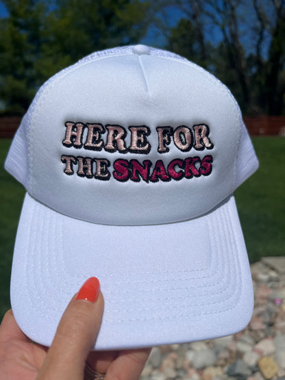 Here for the Snacks Trucker Hat