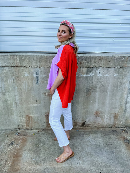 Meg Button Down Top