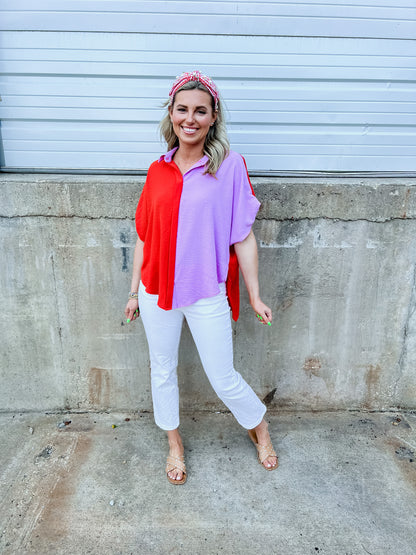 Meg Button Down Top