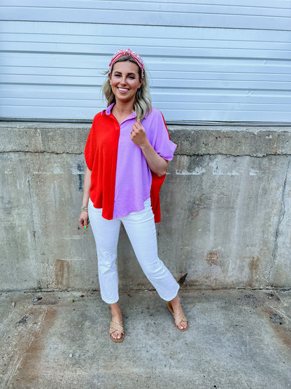 Meg Button Down Top